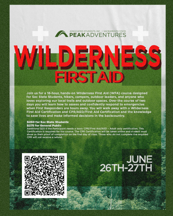 Peak Adventures Wilderness First Aid Course