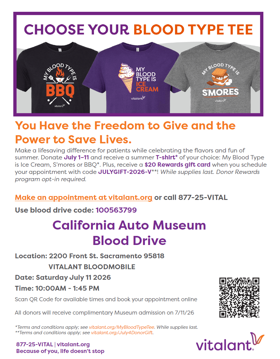 Blood Drive at the California Automobile Museum