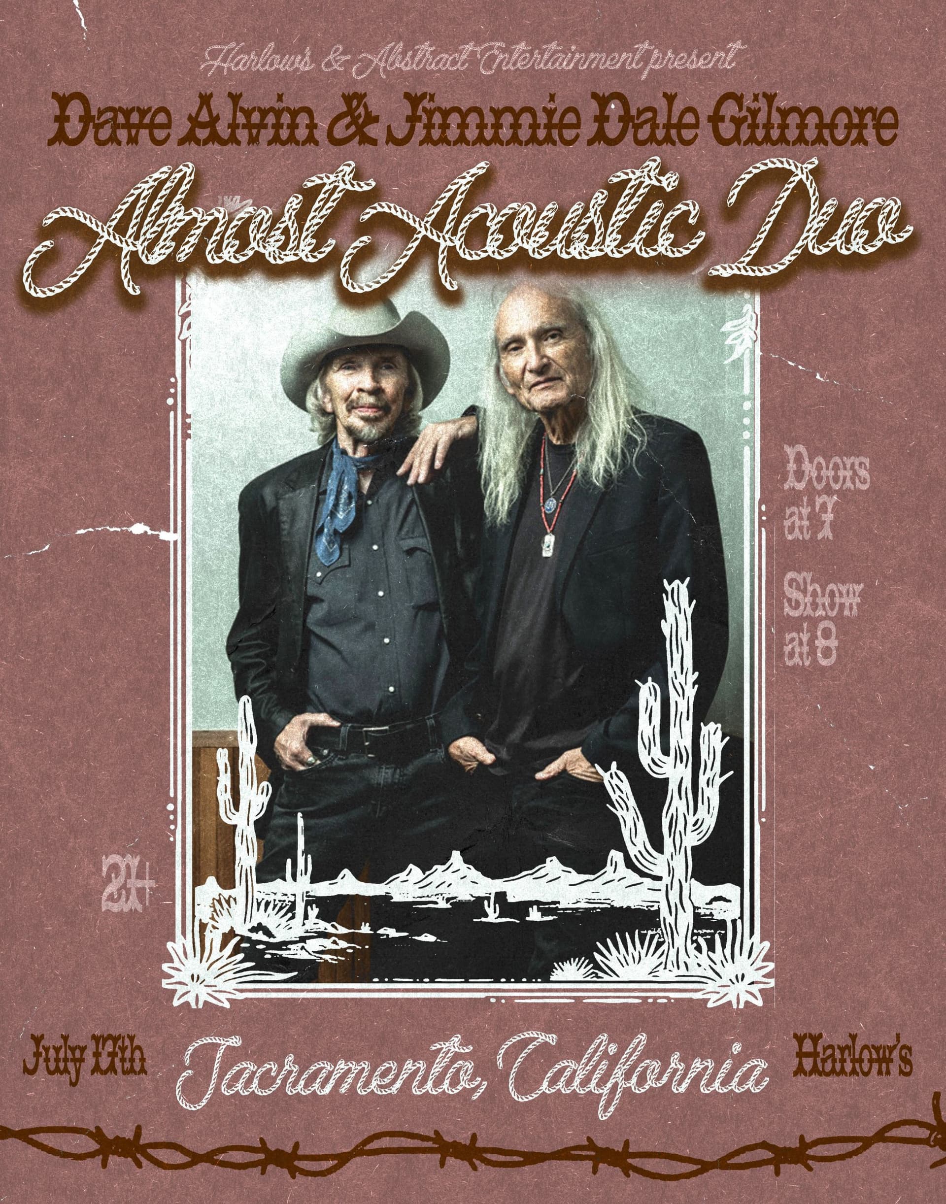 Dave Alvin and Jimmie Dale Gilmore: Almost Acoustic Duo with special guest Lenny Kaye
