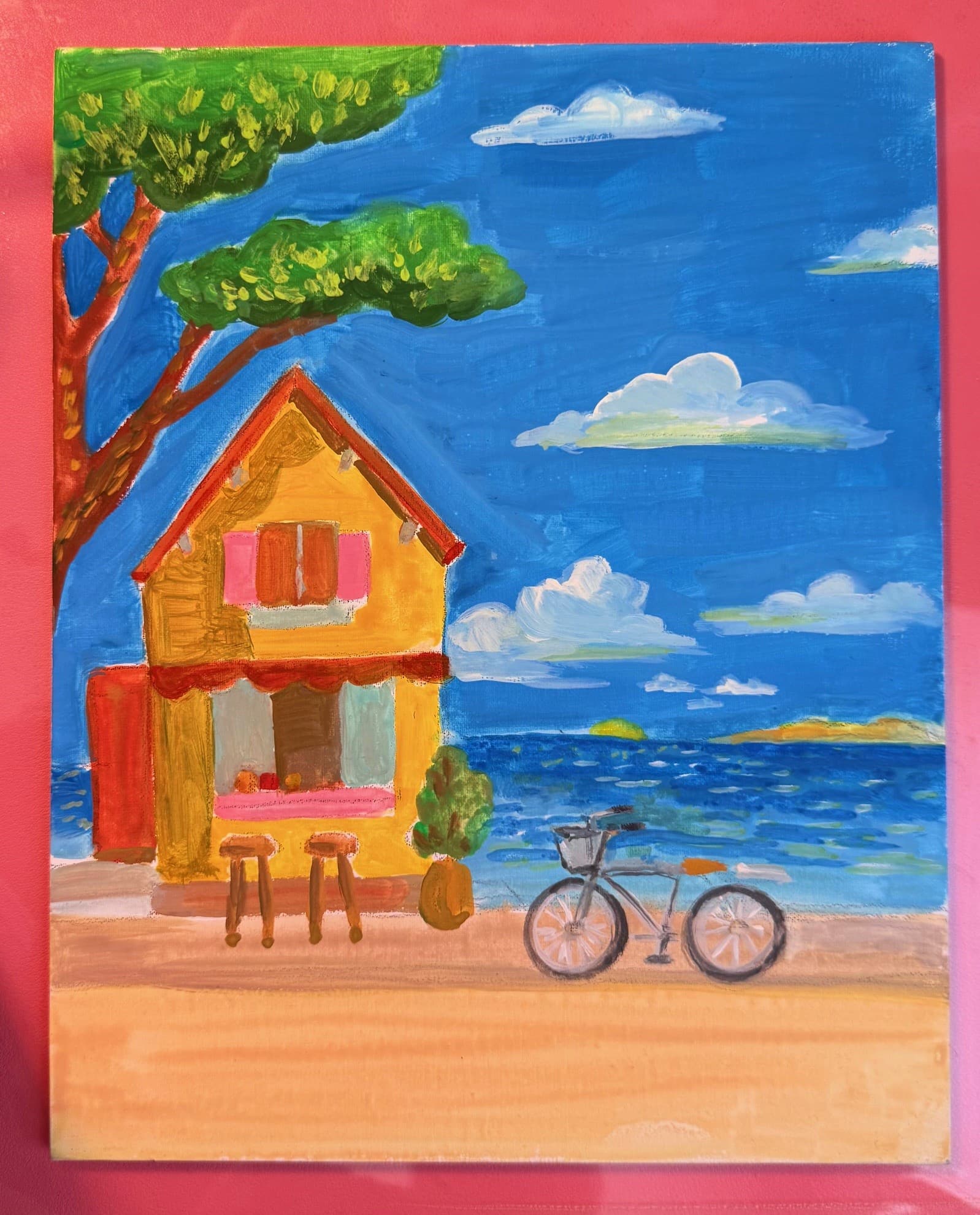 Gouache Painting Workshop: Cozy Cafe By The Sea