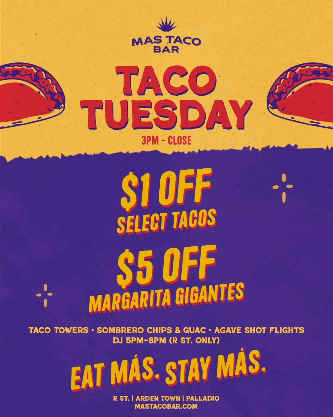 Taco Tuesday at Mas Taco Bar