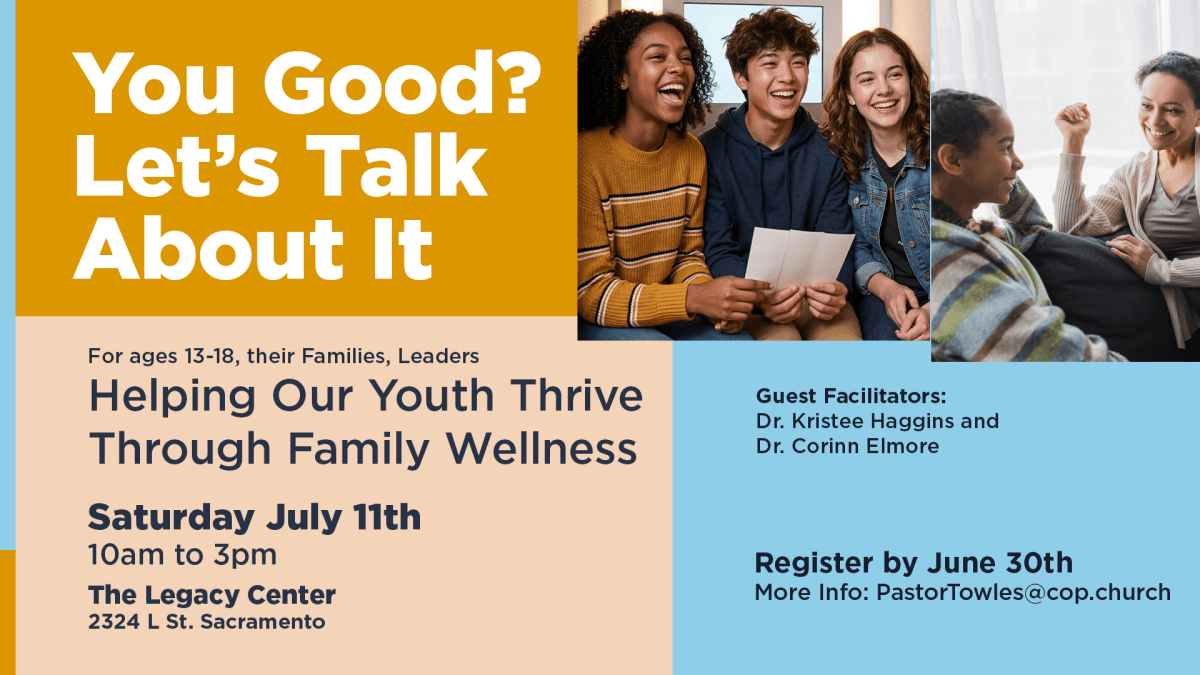 You Good? Let's Talk About It: Helping Our Youth Thrive Through Family Wellness (CANCELLED)