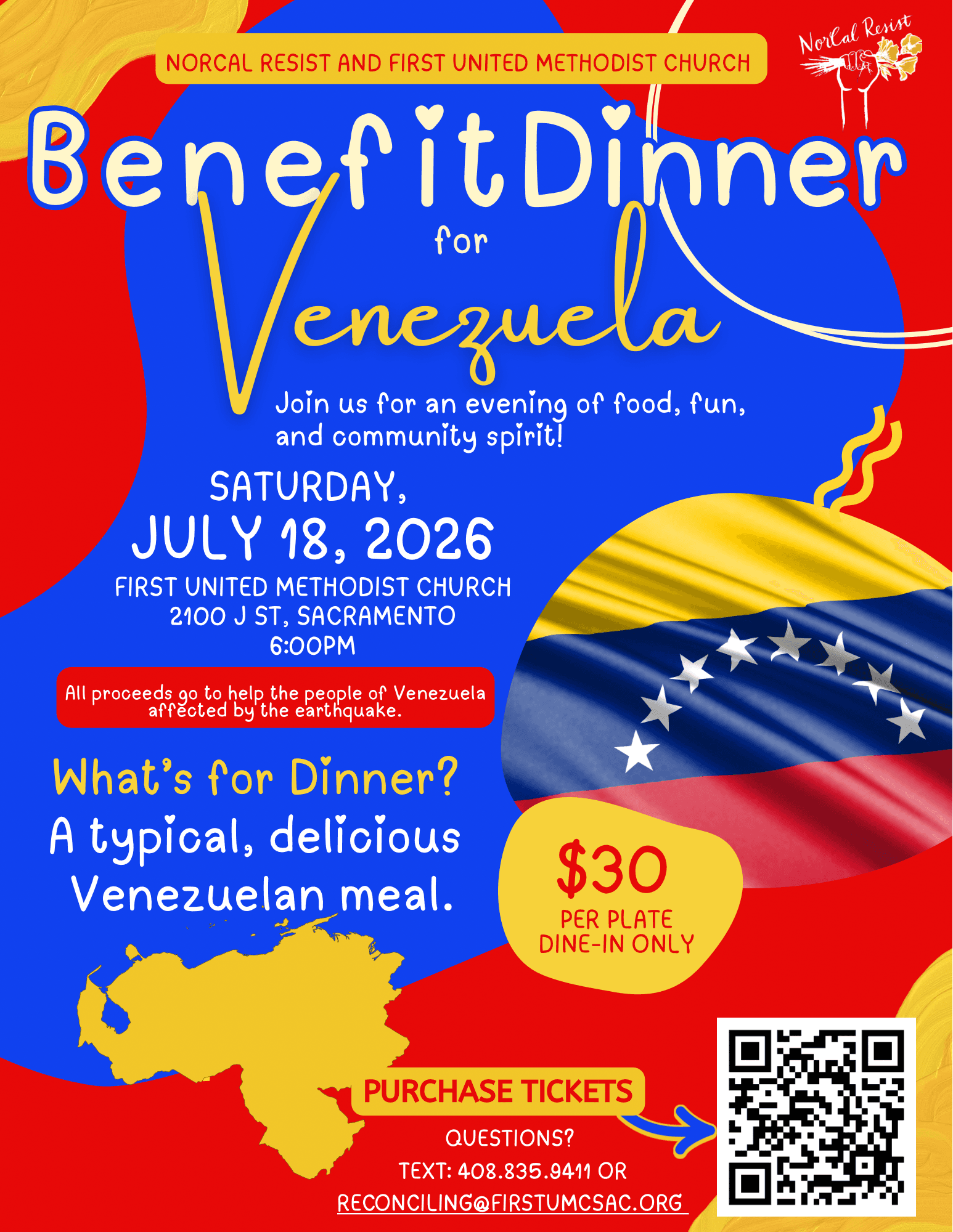 Benefit Dinner for Venezuela